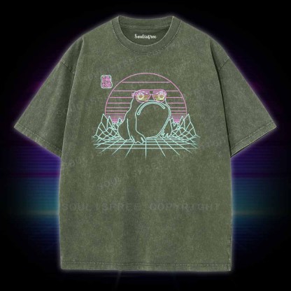 Soulisfree Unhappy Frog Washed Tee