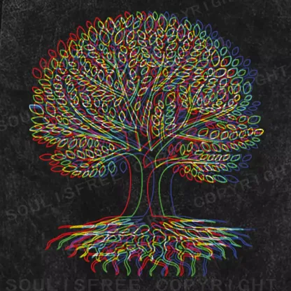 Psychedelic Tree Of Life Washed T-shirt
