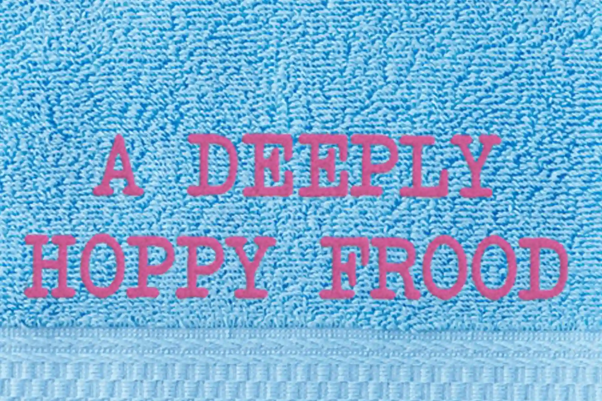 A Deeply Hoppy Frood Embroidered Hand Towel