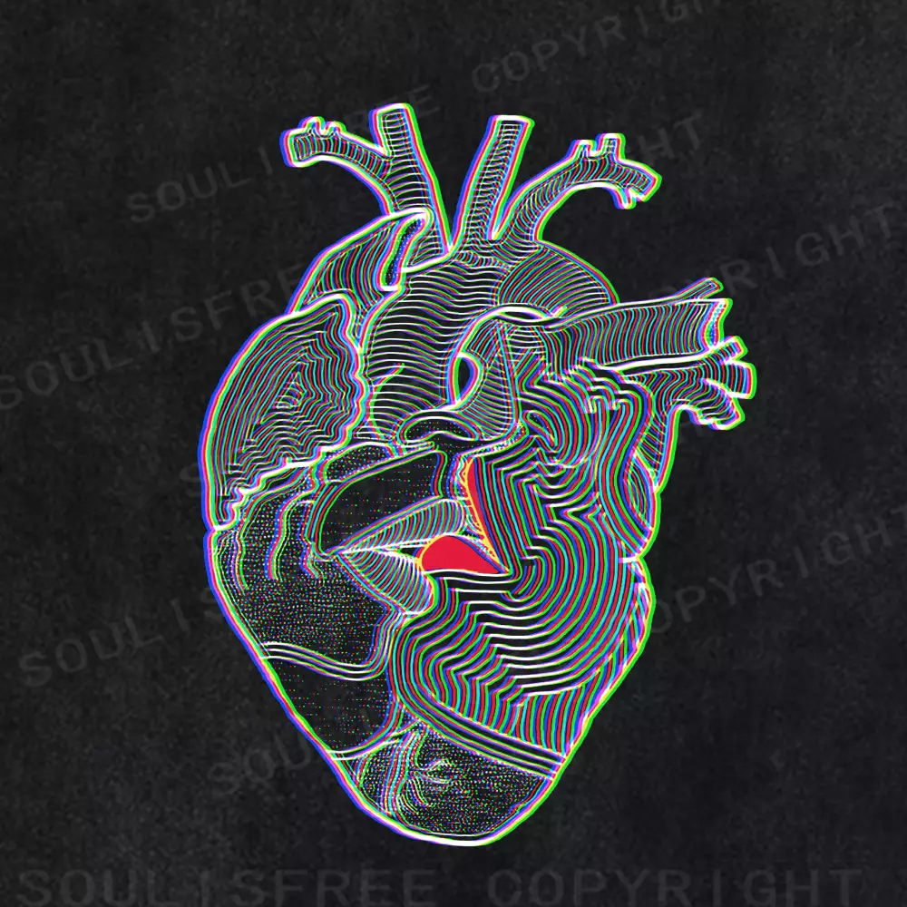 Soulisfree Echoes of a Neon Heart Washed Tee