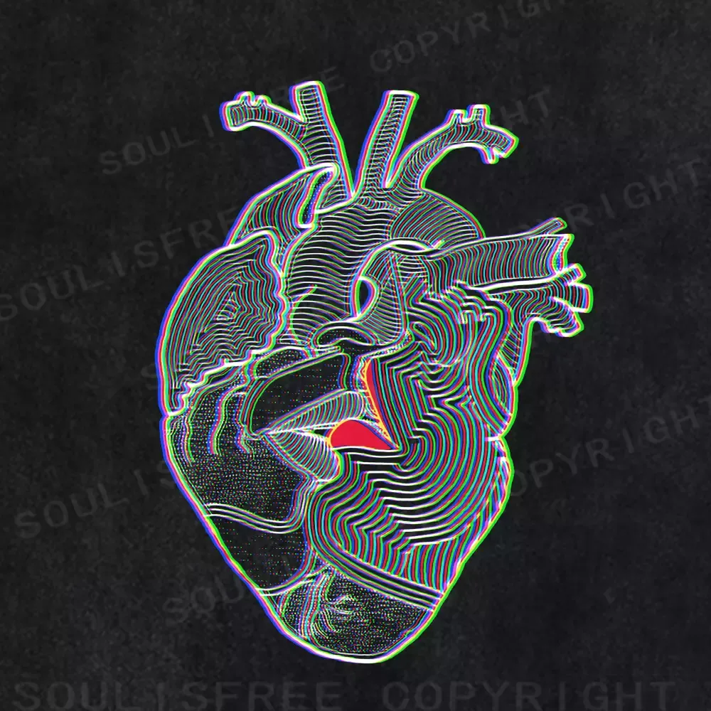 Soulisfree Echoes of a Neon Heart Washed Tee
