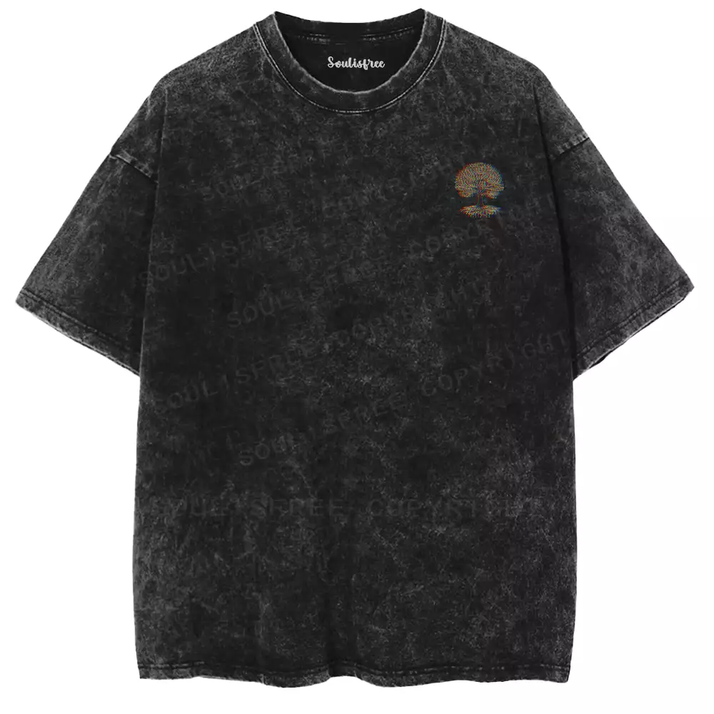 Psychedelic Tree Of Life Washed T-shirt