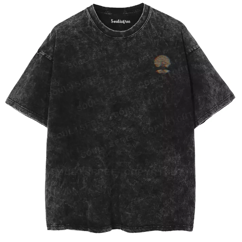 Psychedelic Tree Of Life Washed T-shirt