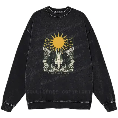 Trust Your Growth Washed Sweatshirts