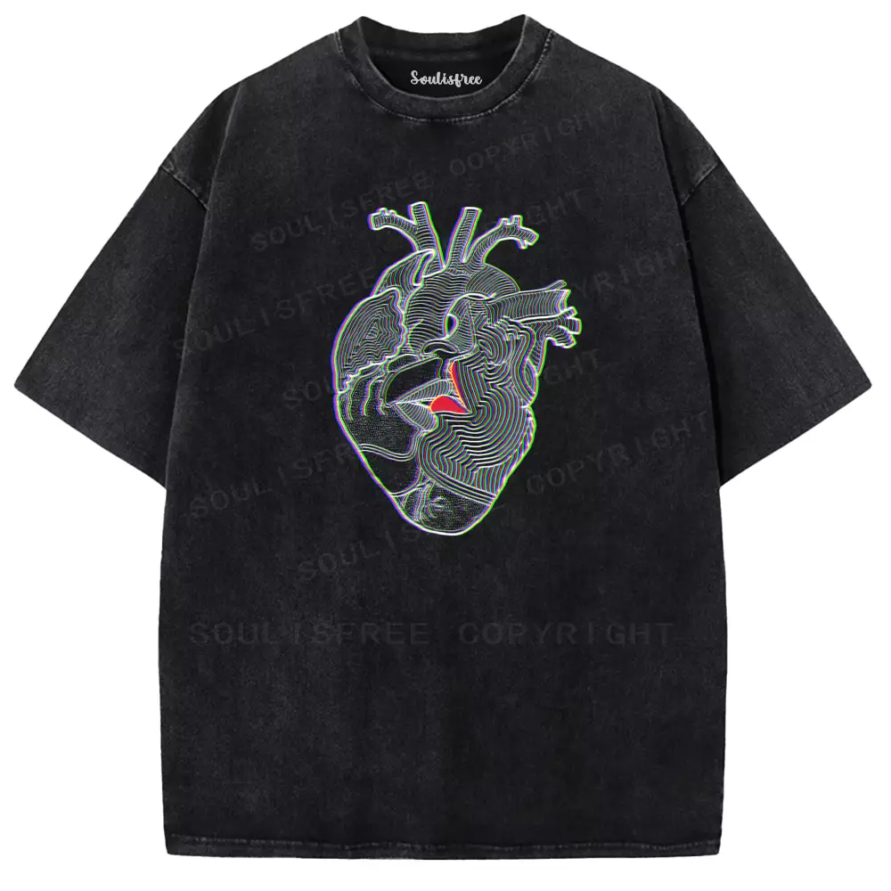 Soulisfree Echoes of a Neon Heart Washed Tee