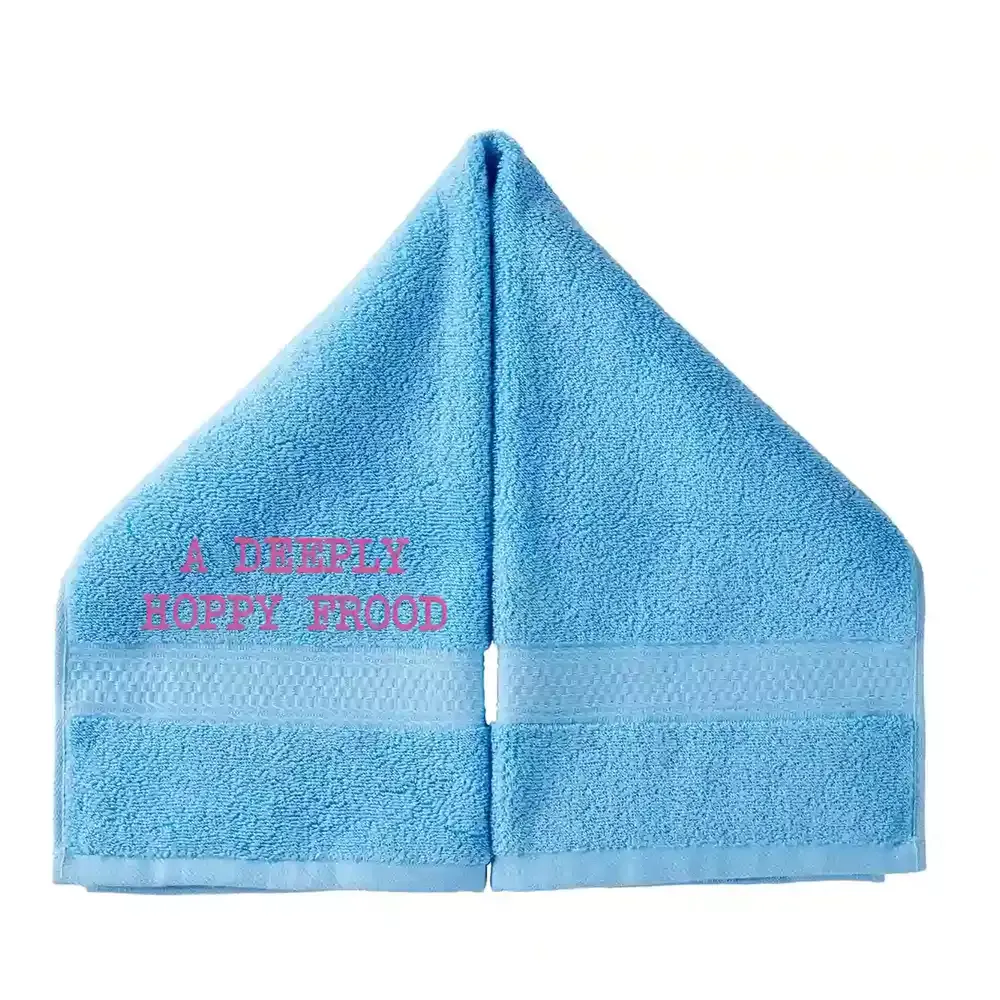 A Deeply Hoppy Frood Embroidered Hand Towel