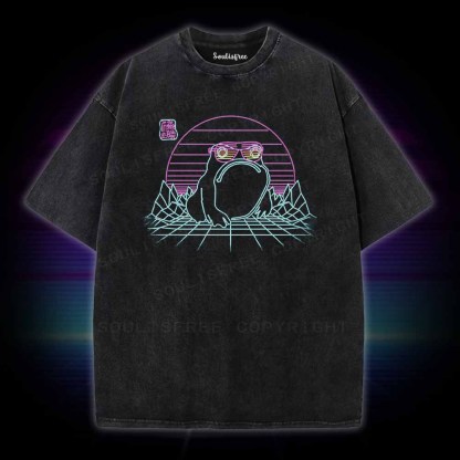 Soulisfree Unhappy Frog Washed Tee