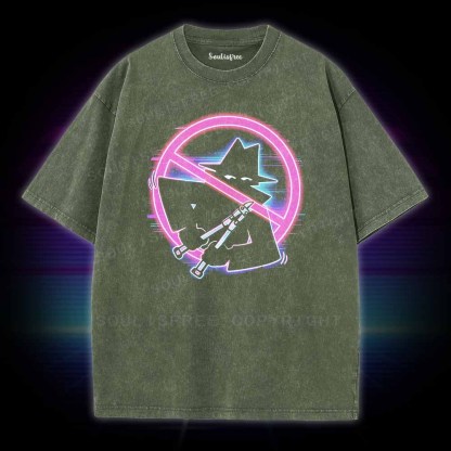 Soulisfree Retro Cyberpunk Spy Washed Tee