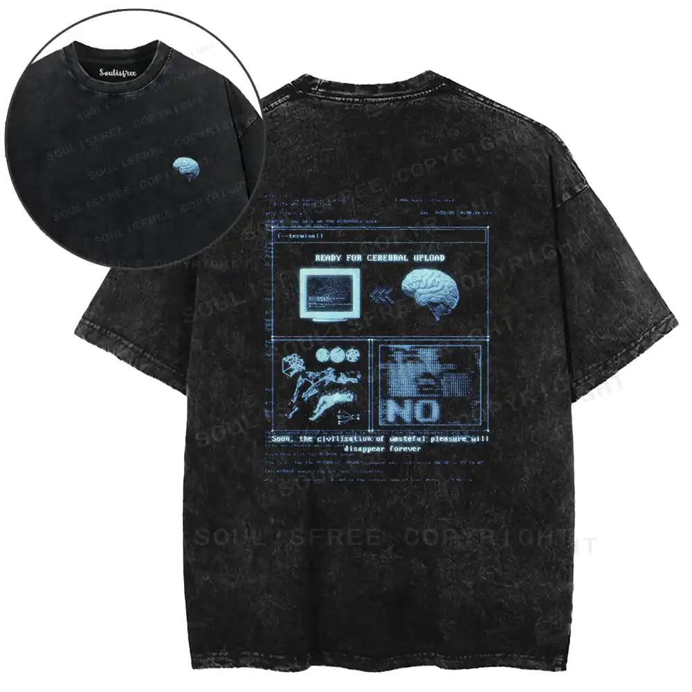 Digital Mind Transfer Washed T-shirt