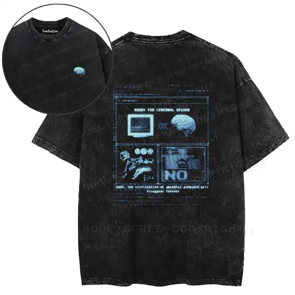 Digital Mind Transfer Washed T-shirt