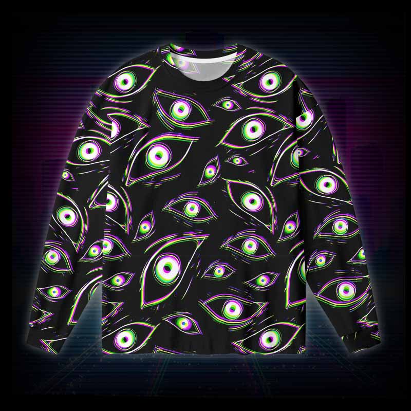 Soulisfree Glitch Vision Long Sleeve Cotton Tee