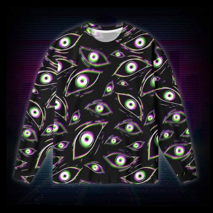 Soulisfree Glitch Vision Long Sleeve Cotton Tee