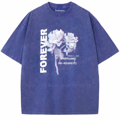 Soulisfree  FOREVER Glitch Rose Washed Tee