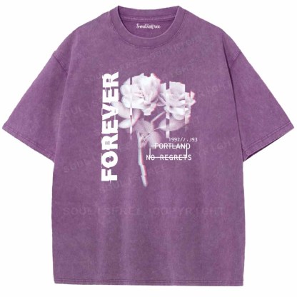 Soulisfree  FOREVER Glitch Rose Washed Tee