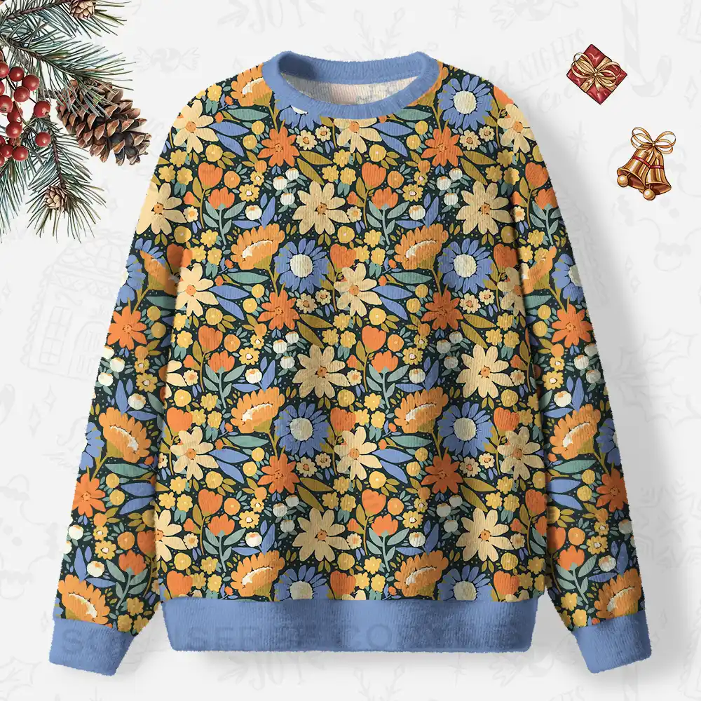 Spring Reverie Ugly Christmas Knit Sweatshirt