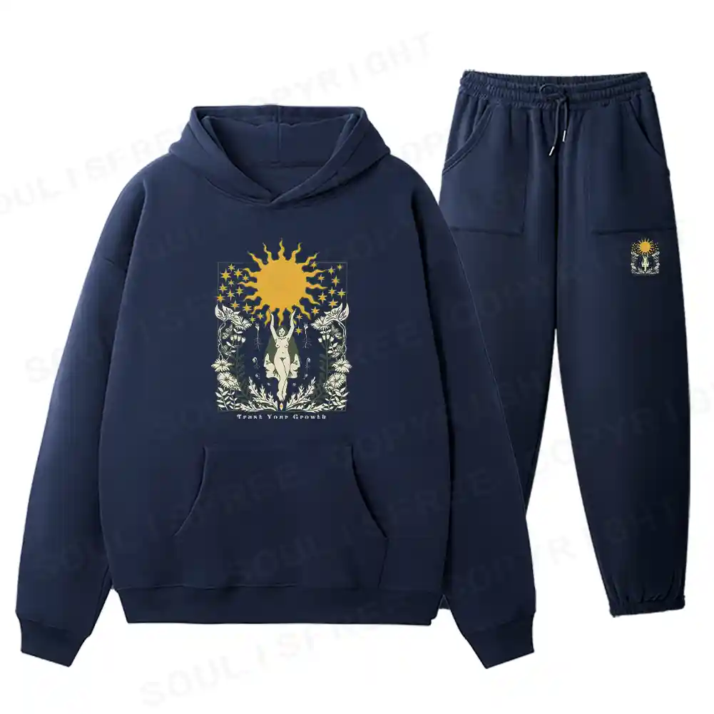 Trust Your Growth Fleece Hoodie Set