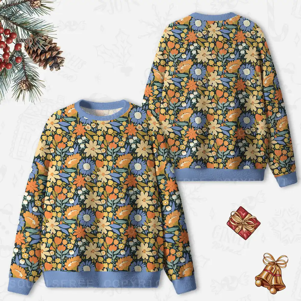 Spring Reverie Ugly Christmas Knit Sweatshirt