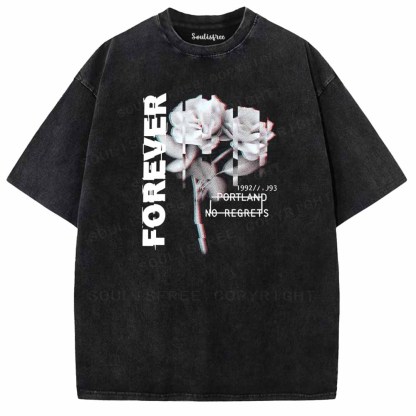 Soulisfree  FOREVER Glitch Rose Washed Tee