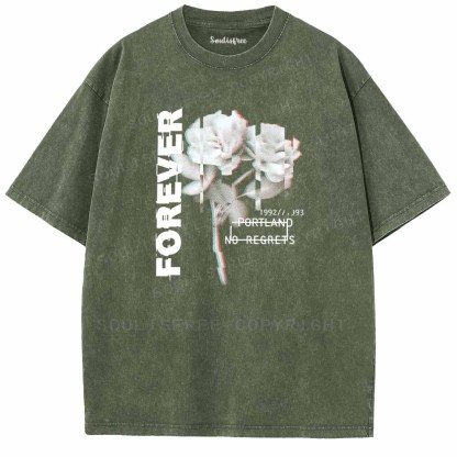 Soulisfree  FOREVER Glitch Rose Washed Tee