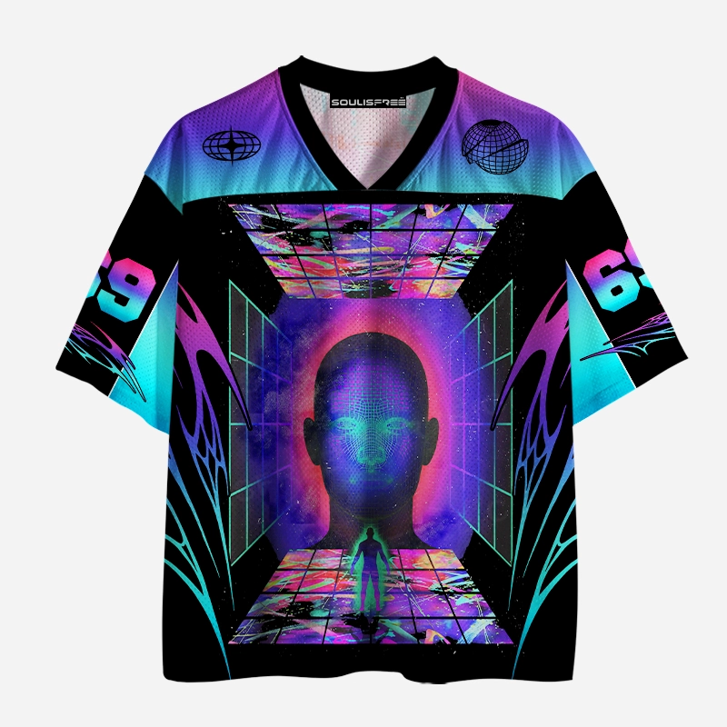 Soulisfree Futuristic Virtual Reality  Mesh Jersey