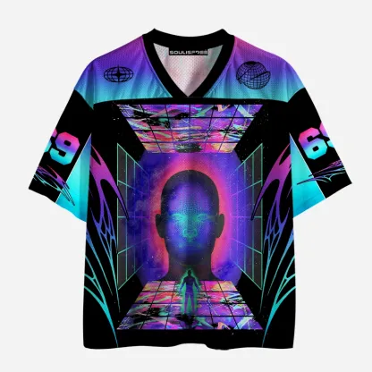 Soulisfree Futuristic Virtual Reality  Mesh Jersey