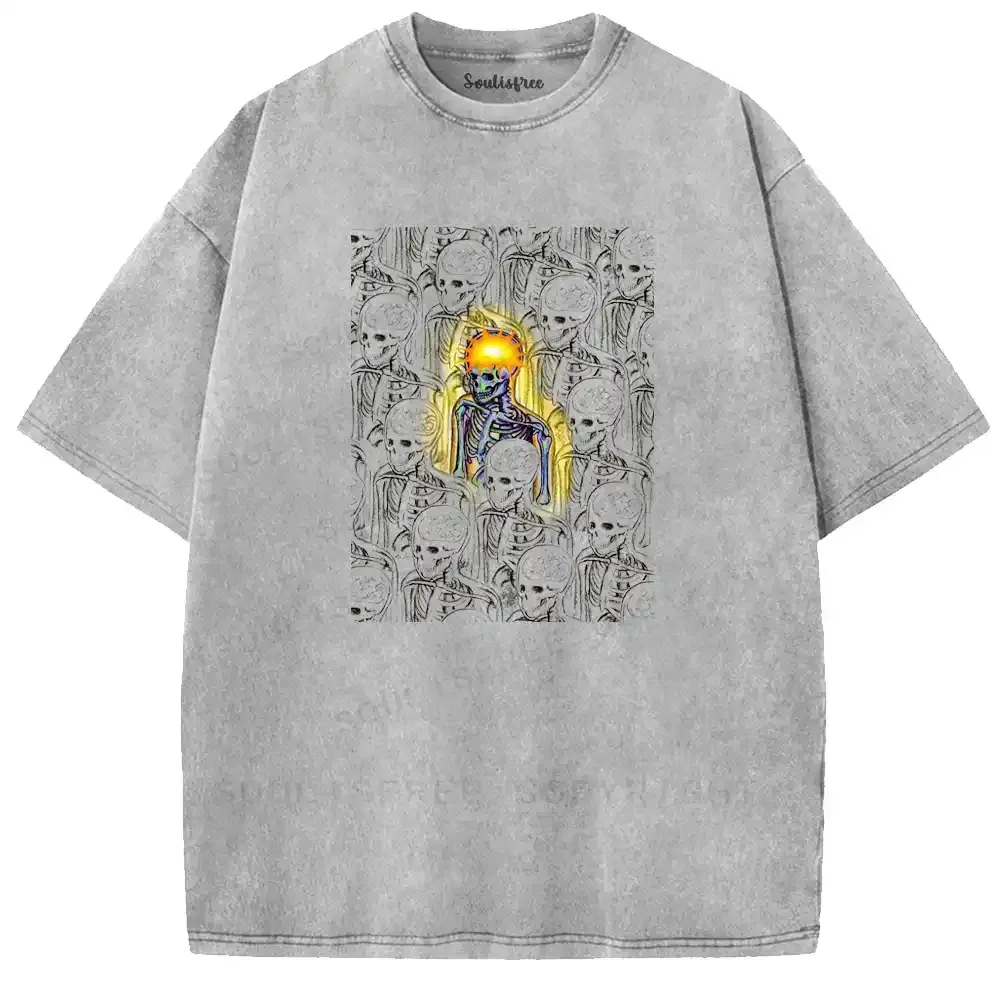 Cranial Horde Psychic Skeleton Washed T-shirt