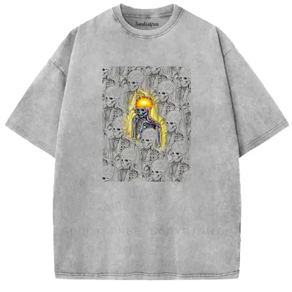 Cranial Horde Psychic Skeleton Washed T-shirt
