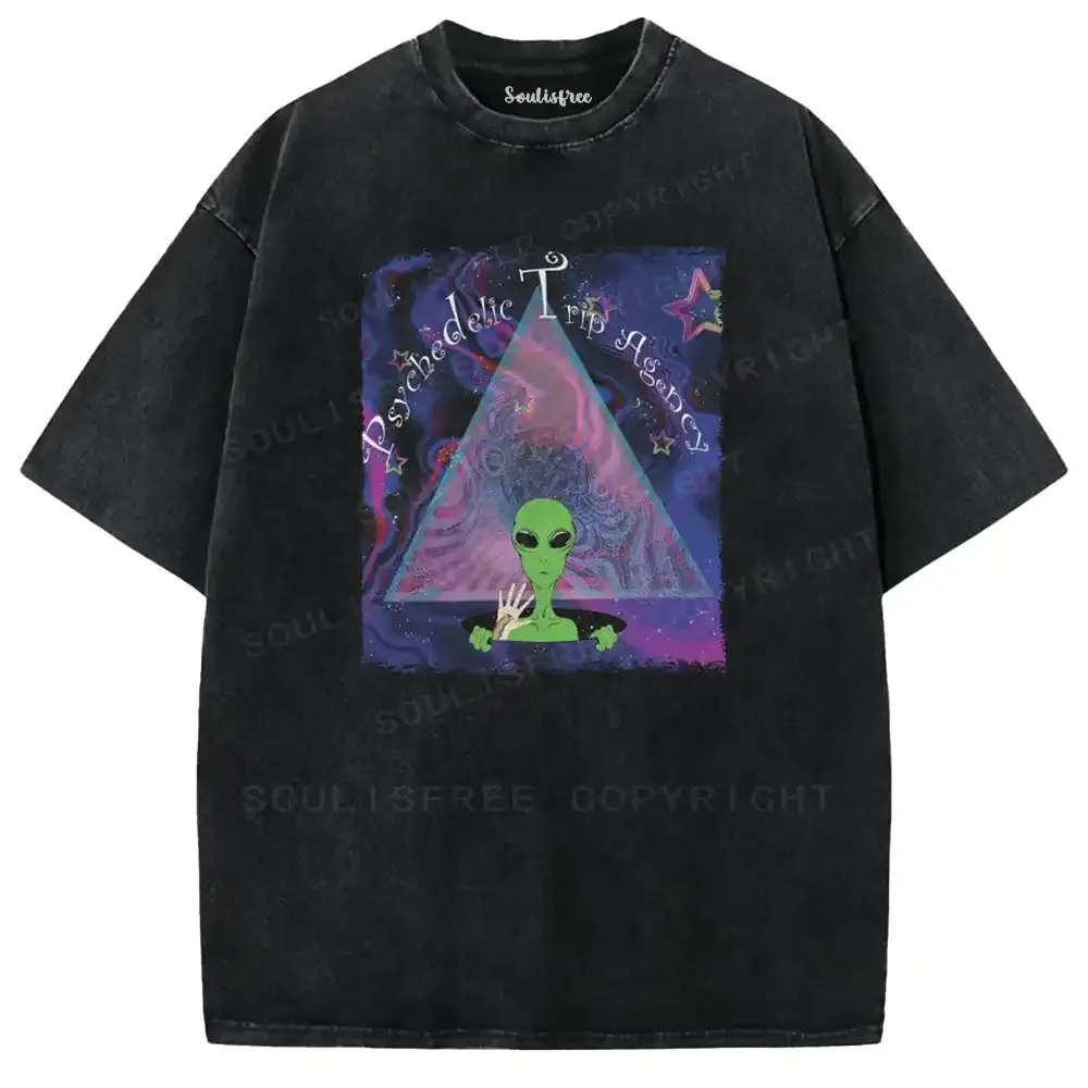 Psychedelic Astro Trip Washed T-shirt