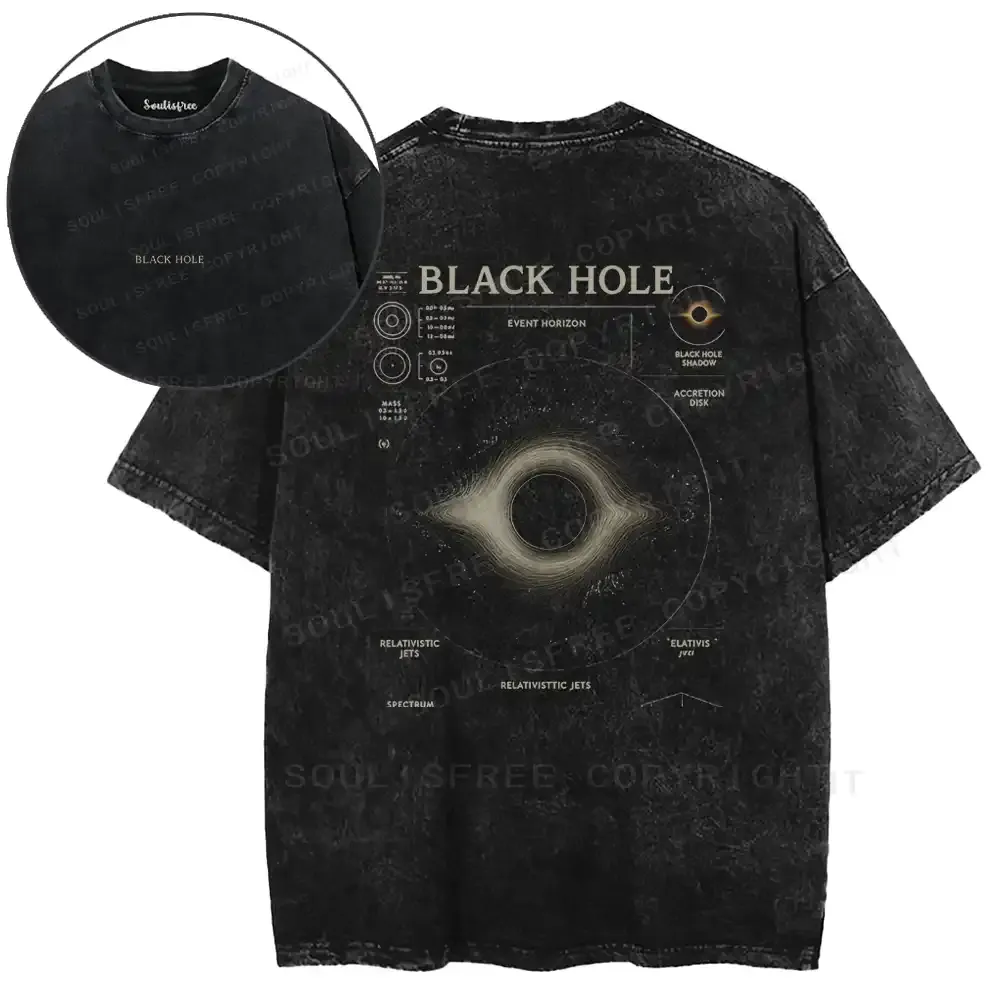 Black Hole Celestial Washed T-shirt