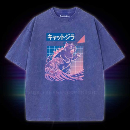 Soulisfree Wave Of Kyattojira Washed Tee