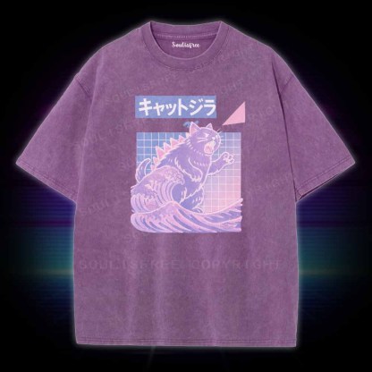 Soulisfree Wave Of Kyattojira Washed Tee