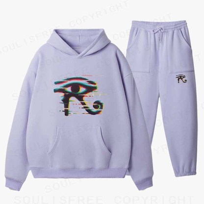 Soulisfree Eye of Horus Cotton Fleece Hoodie Set
