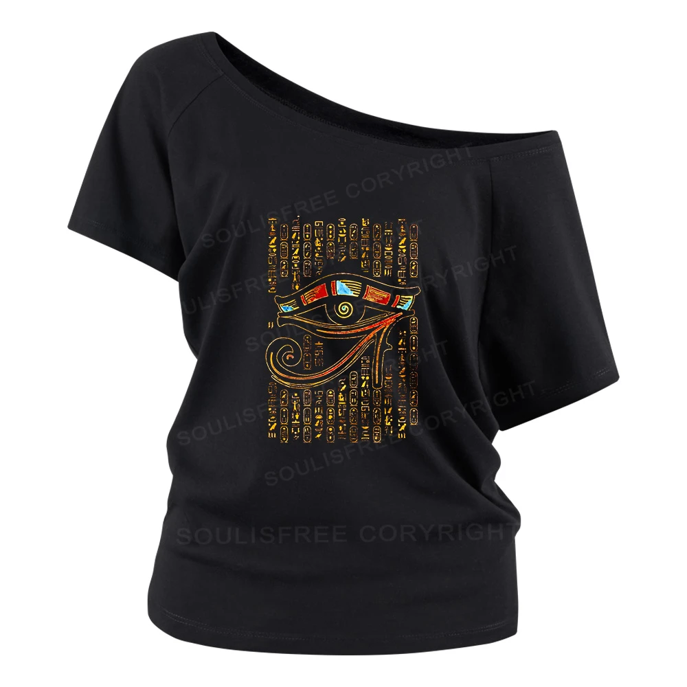 Eye Of Horus Off Shoulder Top