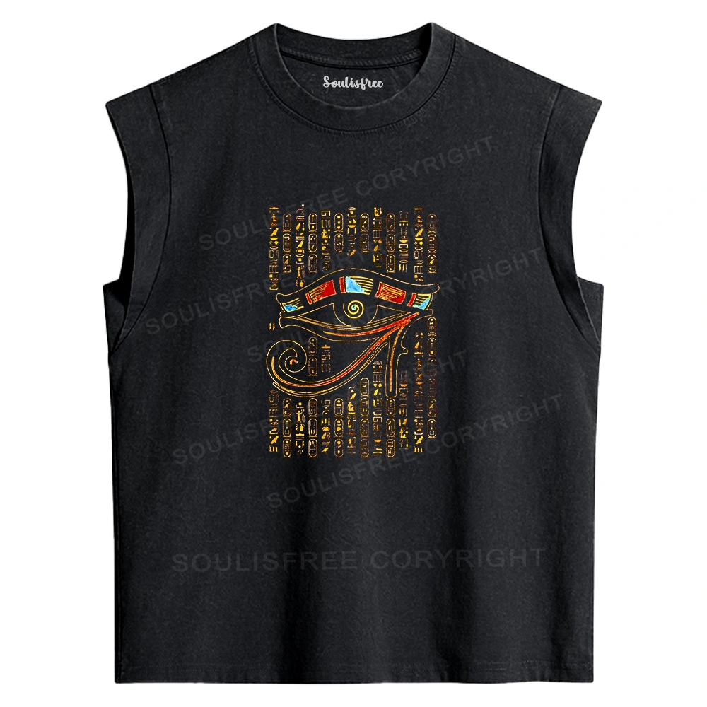 Eye Of Horus Washed Tank Tops