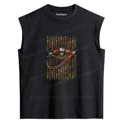 Eye Of Horus Washed Tank Tops