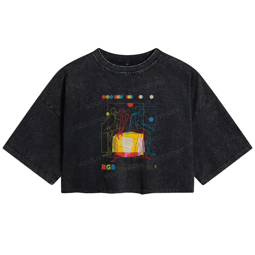 Meditation In Color Washed Crop T-shirt