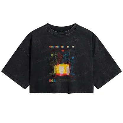 Meditation In Color Washed Crop T-shirt