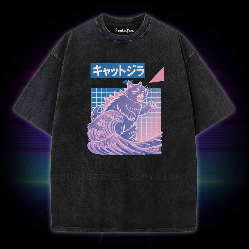 Soulisfree Wave Of Kyattojira Washed Tee