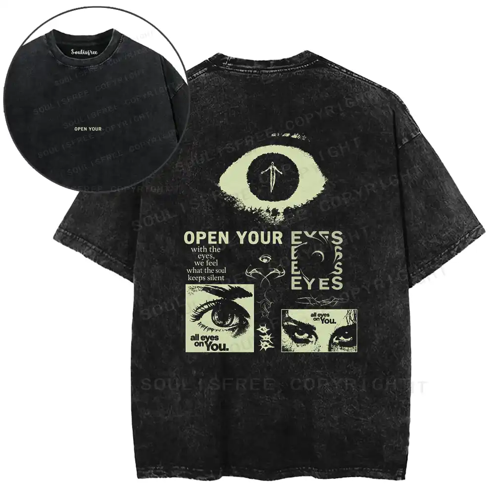 Perceptive Occult Eye Insight Washed T-shirt