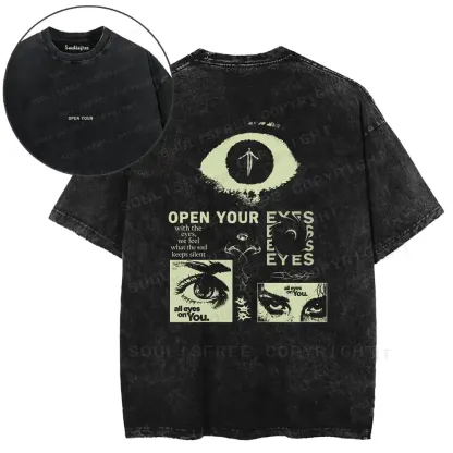 Perceptive Occult Eye Insight Washed T-shirt