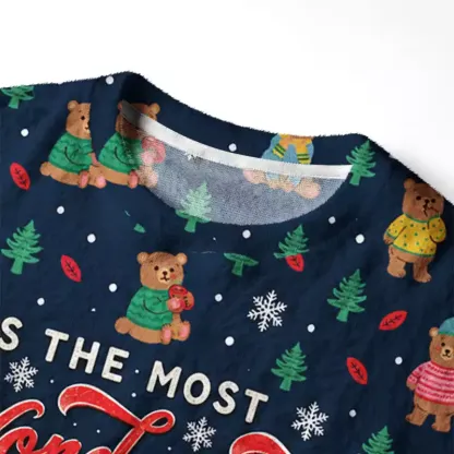 Soulisfree It's The Most Wonderful Time Fuzzy Crewneck Sweater