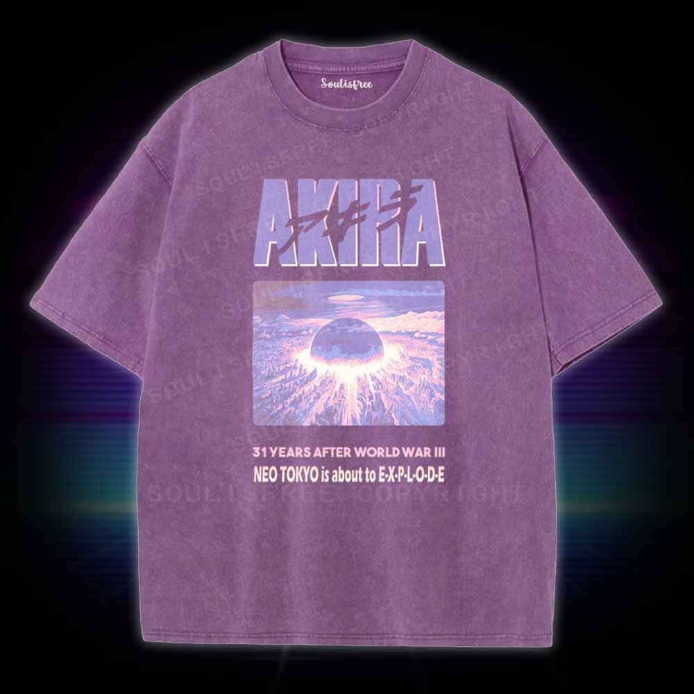 Soulisfree Neo Tokyo is about to explode Washed Tee