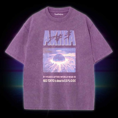 Soulisfree Neo Tokyo is about to explode Washed Tee