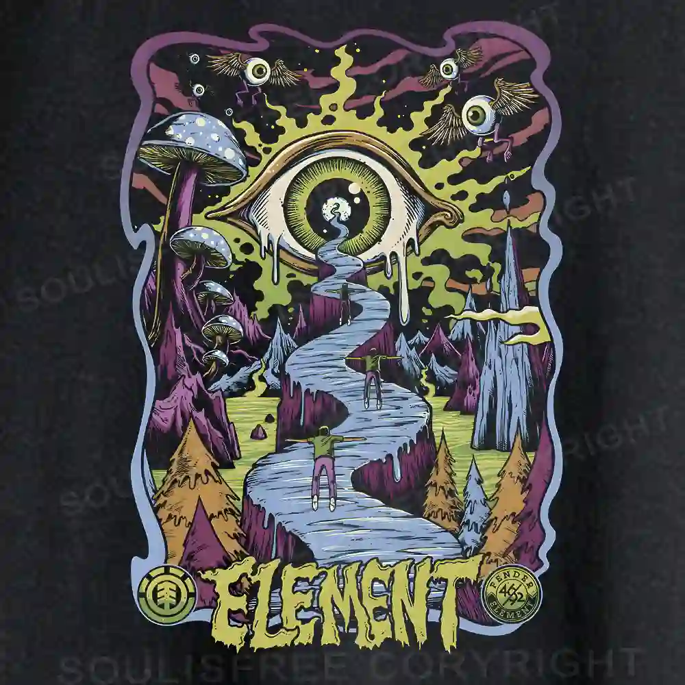 Psychedelic Elements Washed Tank Tops