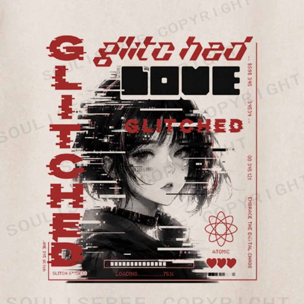 Soulisfree  Glitched Love Washed Tee
