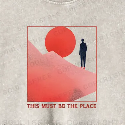 Must Be The Place Washed Cropped Sweatshirt