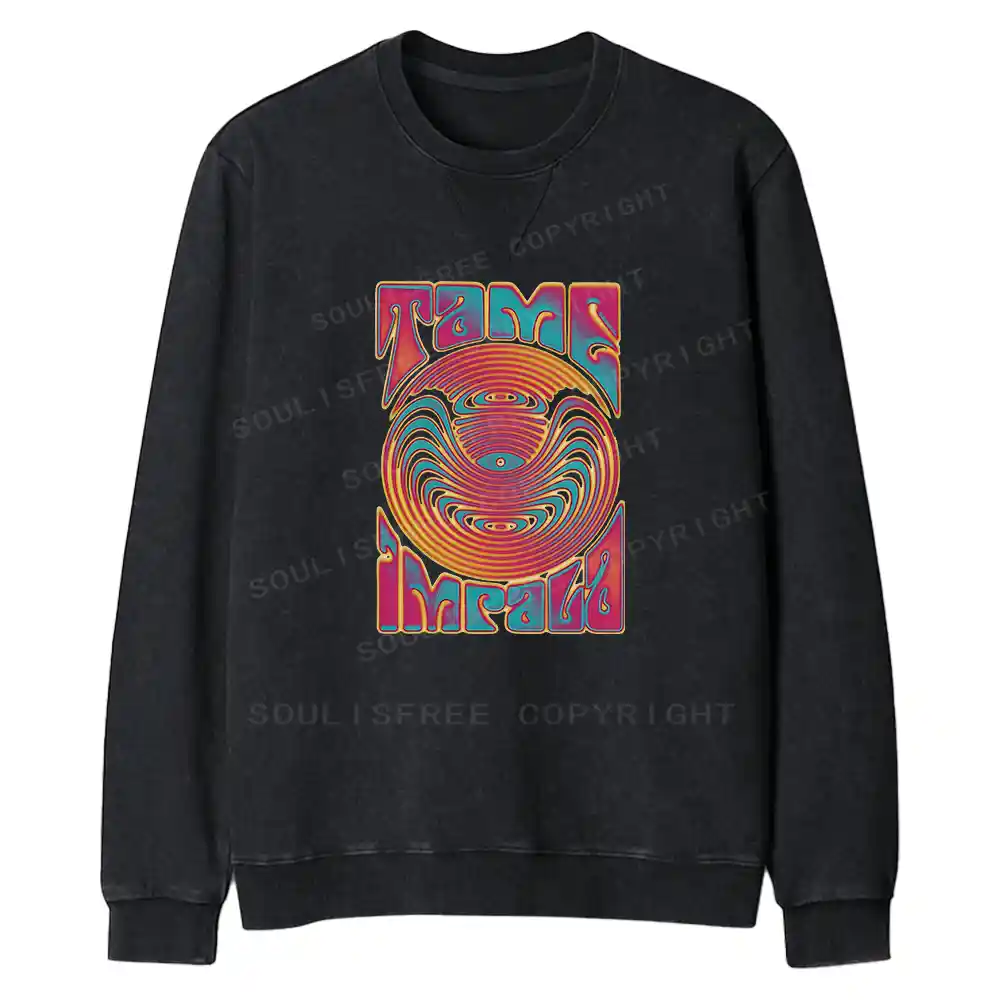 Psychedelic Moment Fit Washed Sweatshirt