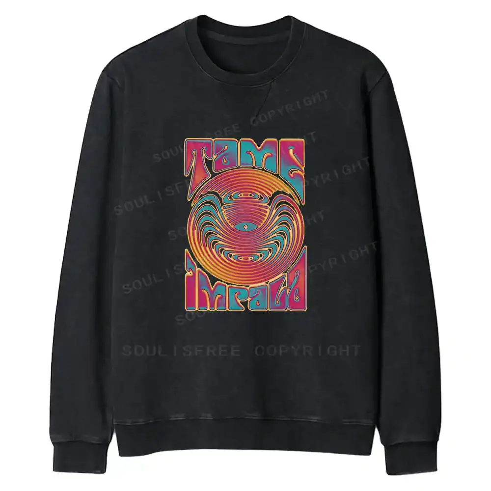 Psychedelic Moment Fit Washed Sweatshirt