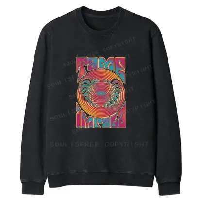 Psychedelic Moment Fit Washed Sweatshirt