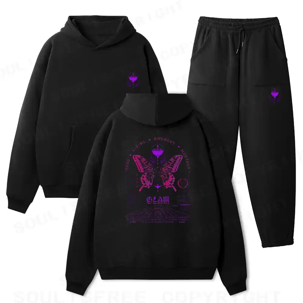 Designed Gods Living Among Us Fleece Hoodie Set | Soulisfree